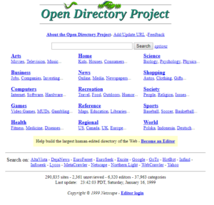 Open Directory Project in 1998